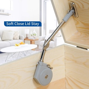 Easy Install Plastic Lid with 105 Degree Soft Close Top-Opening Flap Door for Toy <b>Boxes</b> in Workshops and Kitchens - Product Image 4