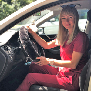 <span class=keywords><strong>Funda</strong></span> <span class=keywords><strong>para</strong></span> <span class=keywords><strong>volante</strong></span> de coche de piel de oveja de lana esponjosa <span class=keywords><strong>para</strong></span> <span class=keywords><strong>mujer</strong></span> - Product Image 2