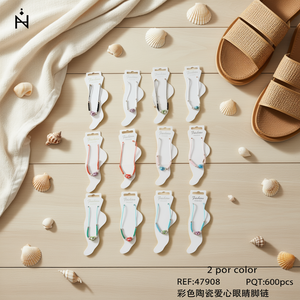 Chevillères Cœur en Céramique Colorées avec Œil, 2 par Couleur, 600 Pièces, Bijoux Tendance pour Femmes - Product Image 3