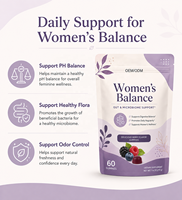 Gummies OEM pour femmes à l'orme rouge, vitamines et probiotiques, favorisent une odeur saine et une flore équilibrée, Gummies Premium pour l'équilibre féminin