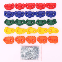 Kit de supports d'escalade de 25 pièces avec poignées et matériel de montage, corde nouée