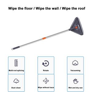 Mopa Triangular Giratoria de 360 Grados para <span class=keywords><strong>Limpieza</strong></span> Profunda, Mopa de Mango Largo para Ventanas, Mopa Húmeda y Seca, Removedor de Polvo, Mopa para Paredes - Product Image 6
