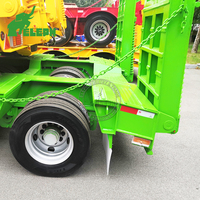Remorque surbaissée 4 essieux de 22-45 tonnes par essieu, capacité de charge maximale de 80 tonnes pour le transport lourd
