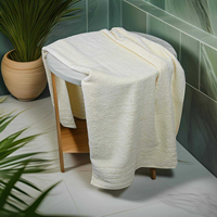 Ensemble de serviettes de bain en coton pur pour hôtel avec logo personnalisé, serviettes blanches jetables épaisses et absorbantes de qualité supérieure pour hôtel, spa, maison, vente en gros