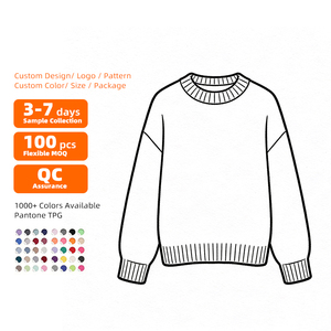 Suéter de <span class=keywords><strong>Cuello</strong></span> <span class=keywords><strong>Alto</strong></span> Personalizado de Algodón para <span class=keywords><strong>Mujer</strong></span>, <span class=keywords><strong>Jersey</strong></span> de Punto de Invierno, Suéter de <span class=keywords><strong>Cuello</strong></span> <span class=keywords><strong>Alto</strong></span> de Algodón para <span class=keywords><strong>Mujer</strong></span> - Product Image 2