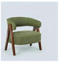 Fauteuil d'appoint DISHI en bois massif, style décontracté et crémeux, pour salon, canapé, chaise longue, fauteuil vintage une place, chaise d'hôtel