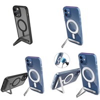 Coque de téléphone Premium en cristal avec béquille pour iPhone 15 Pro Max, 17 Air, 16, 14, 13, 12 Plus, 11 – Support mobile intégré pour dropshipping