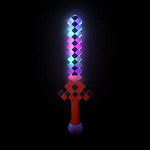 LED Light-Up <span class=keywords><strong>Pixel</strong></span> Sword Toy Unisex Kids Nuevo diseño Flashing Plastic Bubble Sword - Product Image 3