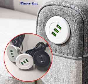 Lõm Ba USB Một Bộ sạc cho sofa ba cổng điện Hub - Product Image 1