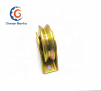 Roue de guidage de câble à rainure en V/U, roue coulissante en acier moulé pour porte et porte coulissante, roue de porte à bras articulé