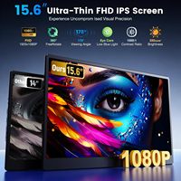 Écran d'extension pour ordinateur portable 15,6 pouces FHD 1080P IPS, moniteur portable rotatif, écran détachable pour ordinateurs portables de 12 à 17,3 pouces, Plug & Play