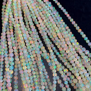 สร้อยลูกปัด10นิ้วไข่มุกธรรมชาติโอปอลไข่มุกธรรมชาติสีขาวทรงกลมสำหรับวันครบรอบและงานแต่งงาน - Product Image 1