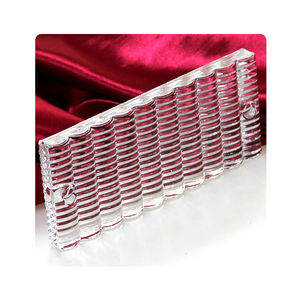 อิฐแก้วแขวนขนาด 225x100x12 มม. ลายเส้นหยักตกแต่ง คริสตัล แก้วหลอมร้อน สำหรับผนังกั้น - Product Image 3