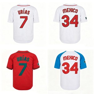 Maillots de baseball cousus pour hommes 7 Julio <span class=keywords><strong>Urias</strong></span> 34 Fernando Valenzuela  S-3XL - Product Image 1