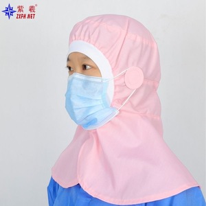 Gorro de trabajo especial para fábrica de alimentos, gorro acanalado que se ajusta al rostro, capa blanca, cubrecabezas protector para talleres de procesamiento - Product Image 3
