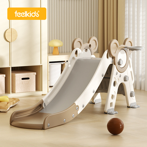 Feelkids Toboggan Pudding pour enfants, mini toboggan en plastique sécurisé, <span class=keywords><strong>jouet</strong></span> de jeu à pédale fermée, pour extérieur et intérieur, idéal pour bébés, centres commerciaux et écoles - Product Image 1