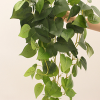 Plantes vertes en gros pour intérieur et extérieur, murs végétaux décoratifs, lianes d'herbe suspendues, plantes artificielles