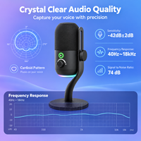 Microphone de jeu USB ARS55, nouveau modèle, micro à condensateur cardioïde, plug & play, fonction de sourdine et de gain en un clic, pour podcasts, vidéos, streaming