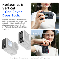 Poignée portable AMagisn pour kit DJI Grip avec fixation rapide pour accessoires de caméra sportive Insta360