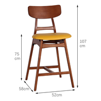 Tabouret de bar cuisine petit déjeuner haut comptoir chaises de bar modernes en velours mobilier nordique tabourets de bar