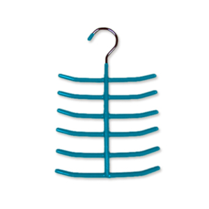 5 Tier Vertical Multi Layer 160mm Blue Green Space Saving Closet belt tie Display PVC Coated Metal <b>Hanger</b> - Product Image 1