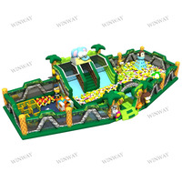 Prix d'usine Grande ville de jeux gonflable personnalisée sur le thème du zoo pour la location événementielle
