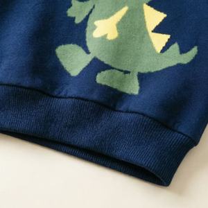 <span class=keywords><strong>Sweat</strong></span>-shirt personnalisé en gros pour enfants, motif dinosaure, 100 % coton, manches à motifs pour garçons, pull pour tout-petits, vêtements de boutique, faible MOQ - Product Image 4