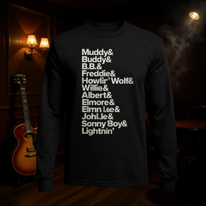 Camiseta de manga larga de los padres fundadores de las leyendas de la guitarra blues - Product Image 3