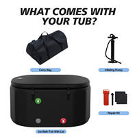 Baignoire de récupération portable gonflable pour bain de glace, plongée froide, DWF Drop Stitch, pour adultes, athlètes, récupération physique, extérieur, maison, salle de sport, spa, OEM ODM