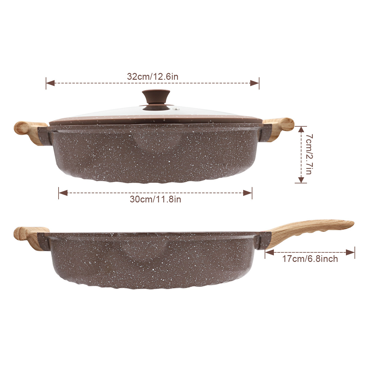 32 cm marron