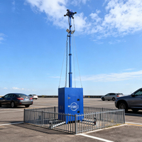 Torre Móvil de CCTV de 6m con Cámara PTZ, Visión Nocturna y Opciones de Almacenamiento de Datos para Obras de Construcción, Despliegue Flexible