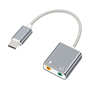 Entrega rápida de aleación de aluminio de la tarjeta de sonido externa con Cable de tipo C USB 3,1 adaptador de tarjeta de sonido - Product Image 2