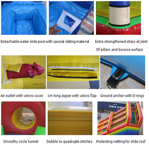 Castillo inflable con tobogán en oferta para alquiler comercial en fiestas al aire libre - Product Image 4