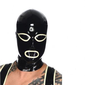 Coiffure d'Halloween avec fermeture éclair costume de chat bdsm sexe bdsm bondage retenue bdsm une capuche balle <span class=keywords><strong>latex</strong></span> - Product Image 2