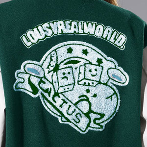 Customized Stand Collar Printed <b>Women</b> Varsity <b>Jacket</b> Logo Breathable Quick Dry Canvas <b>Lightweight</b> Winter Outdoor Full Sleeve - Product Image 5