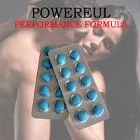 Pilule de puissance masculine à base d'extraits végétaux, 500 mg, comprimé bleu, taux de réachat élevé