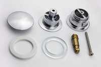 Escurridor de agua con tapón ranurado para el fregadero del baño, escurridor de residuos, superficie cromada pulida, redondo y grande, gran oferta de fábrica