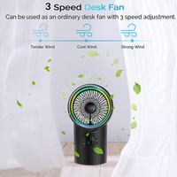 Ventilateur de poche USB mini refroidisseur d'air et d'eau portable 420 ml avec lumières LED colorées pour usage domestique