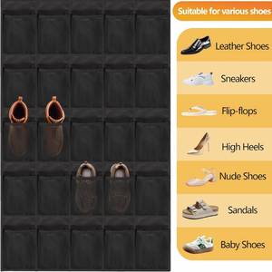 40 Large Mesh Pockets Over Door <b>Shoe</b> Organizer With Metal Hooks for Closet Entryway Bedroom Dorm <b>Storage</b> Organizer - Product Image 5