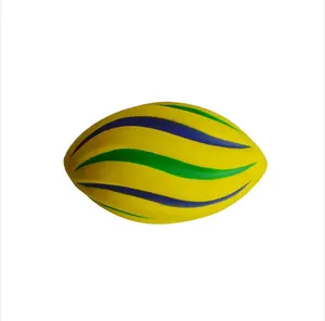 Pelota Antiestrés con estampado de rugby PU, fútbol americano en espiral