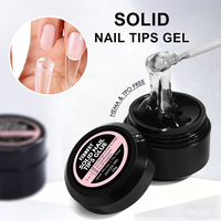 Colle à ongles en gel solide FZN HEMA TPO FREE pour faux ongles à presser 15g, colle adhésive forte pour capsules d'ongles souples, patchs adhésifs en gel pour faux ongles