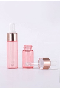Hot <b>Mini</b> Size Essential Oil Bottle 1ml 2ml 3ml 5ml Pink Glass Bottle with Dropper - Product Image 2