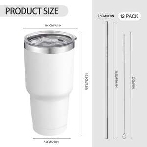 Vaso Térmico de 30 oz, Acero Inoxidable, Aislado al Vacío, para Café y Hielo, Taza de Viaje de Doble Pared (Acero Inoxidable) - Product Image 2