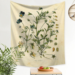 <span class=keywords><strong>Tapiz</strong></span> de Pared de Poliéster con Diseño de Amapola Botánica, Fácil de Colgar, Decoración de Pared, Impresión HD, Personalizable al por Mayor - Product Image 6