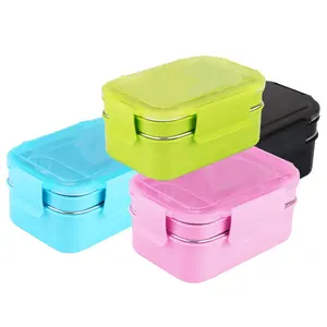 Custom patroon effen kleur lunch box rvs bento box Lekvrij isolatie lunchbox