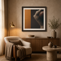 Impression sur toile encadrée de luxe originale, art corporel, tons terreux, Art déco, photographie décorative pour hôtel de luxe moderne et décoration intérieure