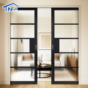 Sistema di Porte Scorrevoli in Vetro con Binario Nascosto, Porte a Scomparsa con Chiusura Morbida per Casa - Product Image 3