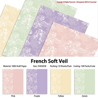 Papier d'emballage floral en gaze douce de style français, imprimé dentelle vintage, papier kraft de qualité supérieure pour fleuristes, vente en gros