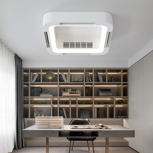 Phổ Đầy Đủ Không Cánh Quạt Trần LED Chiếu Sáng DC Động Cơ Điều Khiển Từ Xa 3-Tốc Độ Bề Mặt Gắn Hiện Đại ABS Phòng Ngủ Phòng Khách - Product Image 1