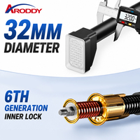 ARODDY 1300+ Clients Tringles à Rideaux Métalliques en Acier au Carbone de 32 mm, Anti-Affaissement, Sans Perçage, pour Fenêtres de 47,2 à 133,9 Pouces, Vente en Gros